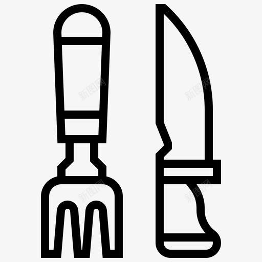 刀厨房工具35线性图标svg_新图网 https://ixintu.com 厨房 工具 线性