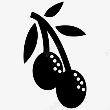 橄榄黑橄榄食物图标图标
