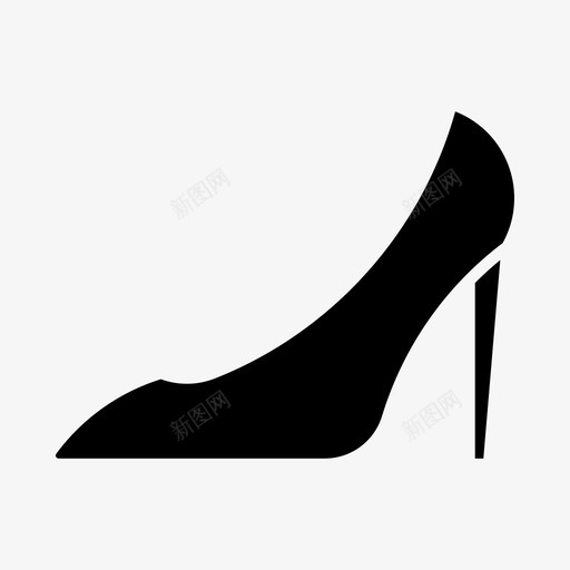 高跟鞋新娘鞋女鞋图标svg_新图网 https://ixintu.com 女鞋 新娘 派对 高跟鞋