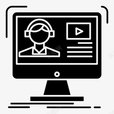 视频教程教育媒体图标图标