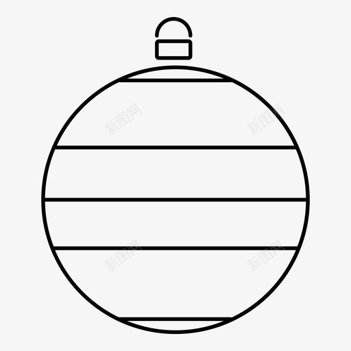 两个条纹球圣诞图标svg_新图网 https://ixintu.com 两个 圣诞 条纹 装饰品