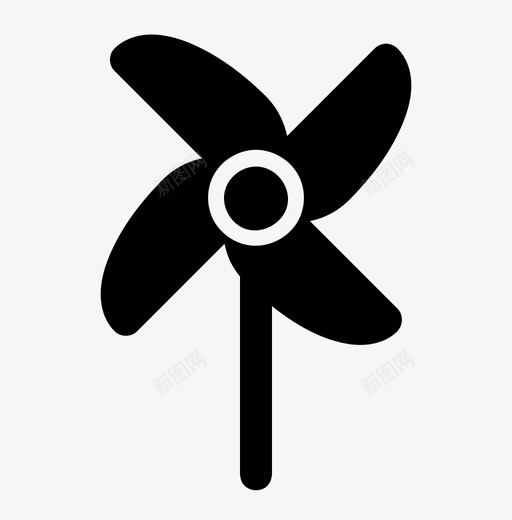 纸风车风扇风车图标svg_新图网 https://ixintu.com 弹簧 玩具 风扇 风车