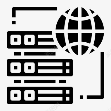 服务器电子商务163固态图标图标