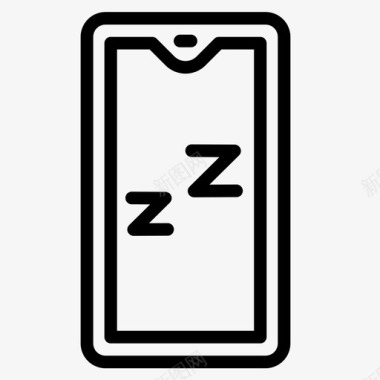 闹钟睡眠5线性图标图标