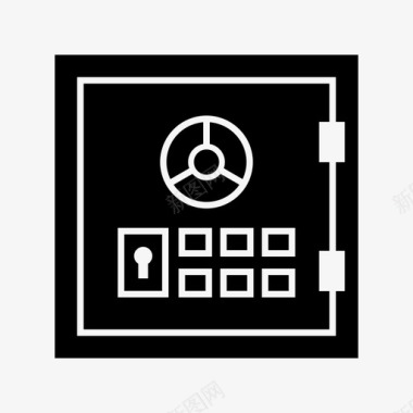 保险箱锁储物柜图标图标