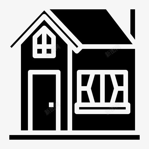 房子生意房产图标svg_新图网 https://ixintu.com 房产 房地产 房子 生意