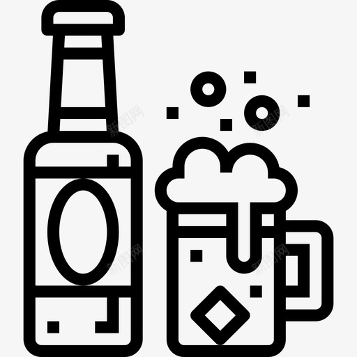 啤酒卡拉OK直系图标svg_新图网 https://ixintu.com 卡拉 啤酒 直系