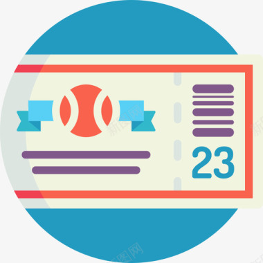 棒球32号平铺票图标图标