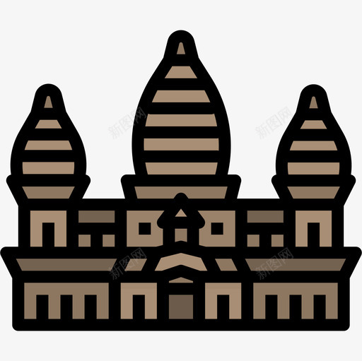 柬埔寨landmark17线性颜色图标svg_新图网 https://ixintu.com landmark 柬埔寨 线性 颜色