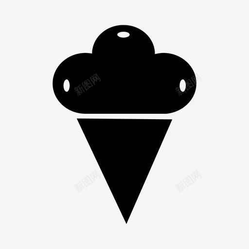 冰淇淋筒巧克力糖图标svg_新图网 https://ixintu.com 冰淇淋 巧克力 香草