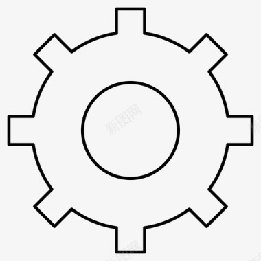 齿轮发动机工程图标图标