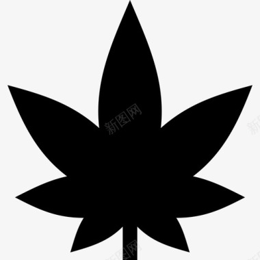 大麻印度大麻叶子图标图标