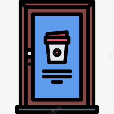 门咖啡71彩色图标图标