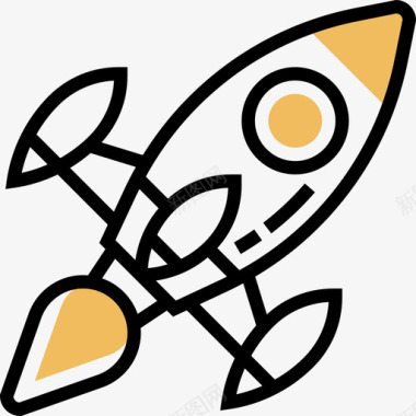 火箭122号太空黄影图标图标