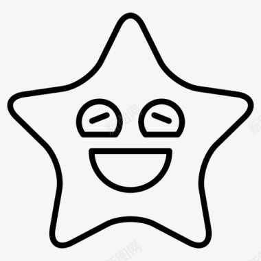 星星表情符号睡眠图标图标