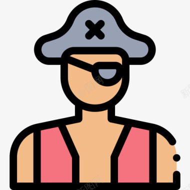 海盗27号水手直系肤色图标图标