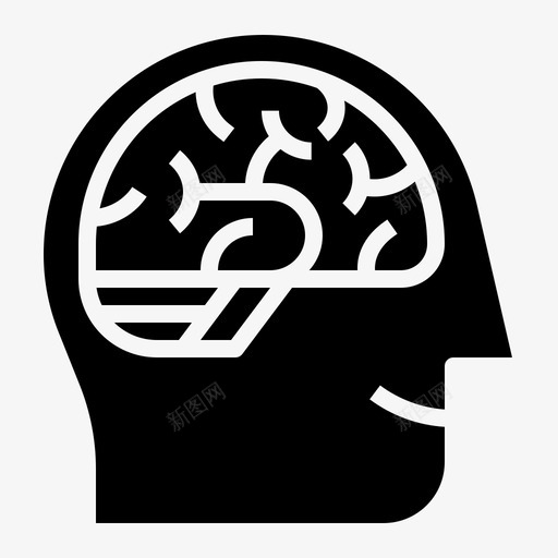 大脑人工智能89填充图标svg_新图网 https://ixintu.com 人工智能 填充 大脑