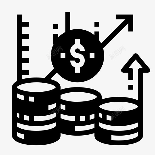 投资会计硬币图标svg_新图网 https://ixintu.com 会计 图表 投资 硬币