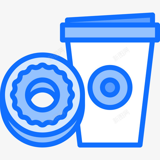 纸杯咖啡72蓝色图标svg_新图网 https://ixintu.com 咖啡 纸杯 蓝色