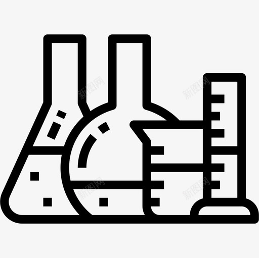 化学科学105线性图标svg_新图网 https://ixintu.com 化学 科学 线性