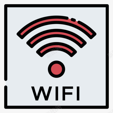 Wifi公共服务1线性颜色图标图标