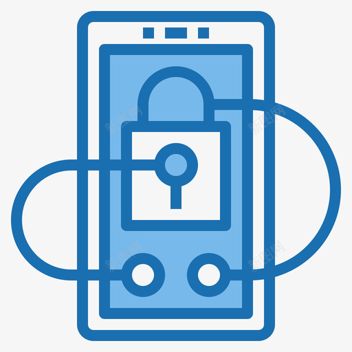 安全移动接口9蓝色图标svg_新图网 https://ixintu.com 安全 接口 移动 蓝色