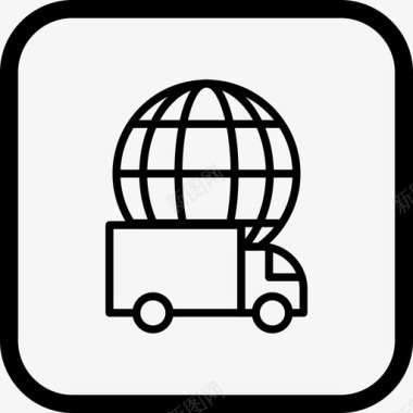 全球配送客户服务配送图标图标