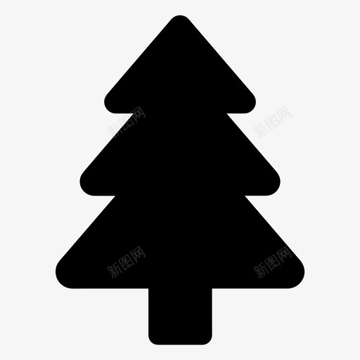 树圣诞自然图标svg_新图网 https://ixintu.com 冬天 图标 圣诞 圣诞节 基本 尺寸 所有 自然