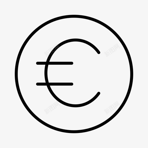 欧元银行硬币图标svg_新图网 https://ixintu.com 外汇 欧元 硬币 货币 银行