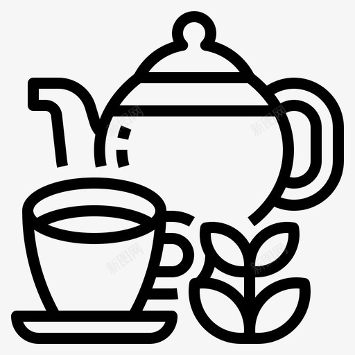 绿茶饮用33线性图标svg_新图网 https://ixintu.com 线性 绿茶 饮用