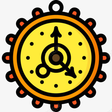 钟蒸汽朋克5线性颜色图标图标