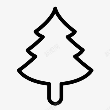 圣诞树新年松树图标图标