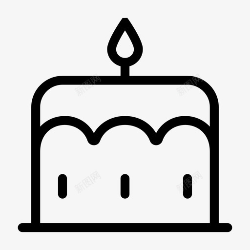 蛋糕生日蜡烛图标svg_新图网 https://ixintu.com 像素 图标 圣诞 完美 甜蜜 生日 线图 美味 蛋糕 蜡烛