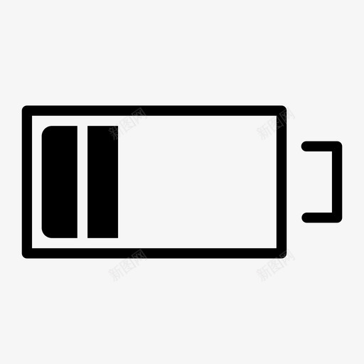 用户界面电池电量低图标svg_新图网 https://ixintu.com 用户界面 电池 电量