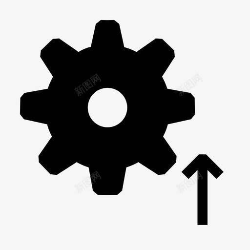 系统更新中心距齿轮图标svg_新图网 https://ixintu.com 中心 实体 更新 系统 设置 随机 齿轮