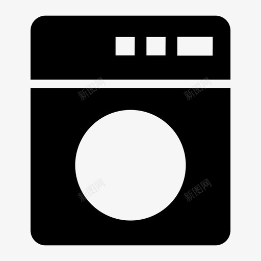 洗衣机家具家具图标集雕文svg_新图网 https://ixintu.com 图标 家具 洗衣机 集雕文