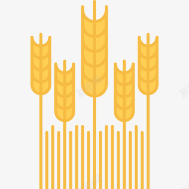 小麦花园19平坦图标图标