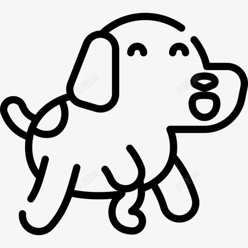 Dog3d打印57线性图标svg_新图网 https://ixintu.com 3d Dog 打印 线性