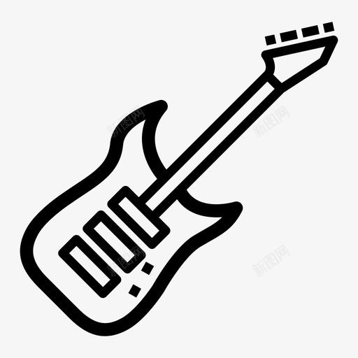 吉他乐队乐器图标svg_新图网 https://ixintu.com 乐器 乐队 吉他 教育 音乐