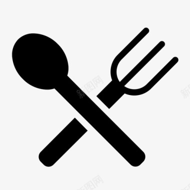 勺子食物叉子图标图标