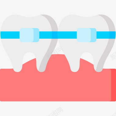 牙套牙医50扁平图标图标