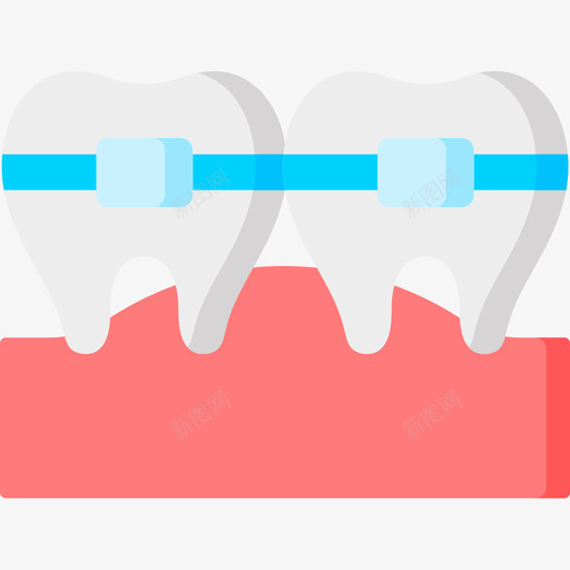 牙套牙医50扁平图标svg_新图网 https://ixintu.com 扁平 牙医 牙套