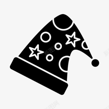 冬天的帽子聚会庆祝图标图标