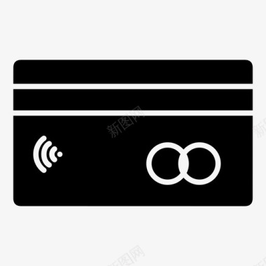 非接触式信用卡无现金图标图标
