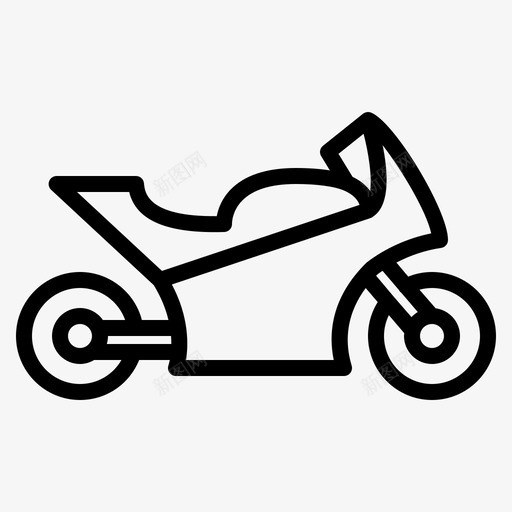 摩托车自行车赛车图标svg_新图网 https://ixintu.com 摩托车 线路 自行车 赛车 运输 运输线 骑乘
