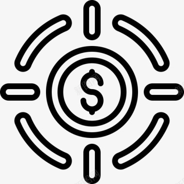 货币目标业务美元图标图标