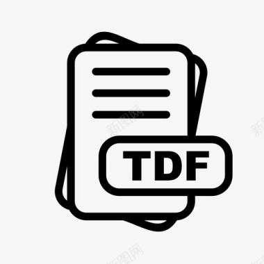 tdf文件扩展名文件类型集合图标包图标