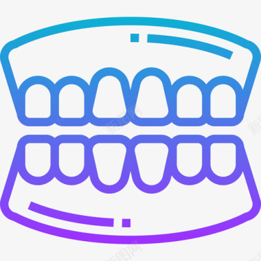 牙科牙科28梯度图标图标