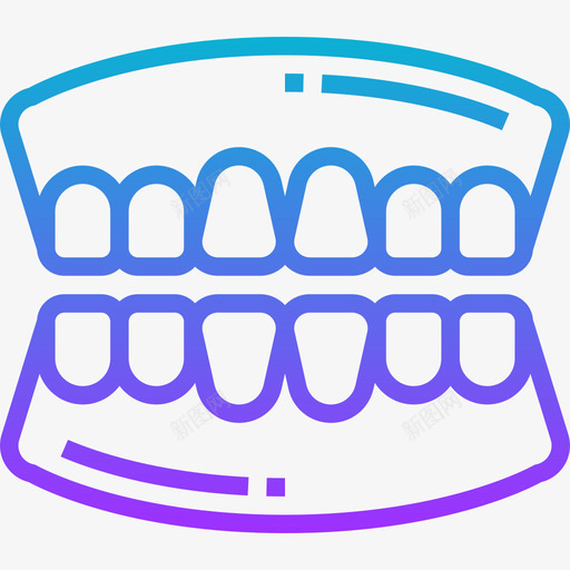 牙科牙科28梯度图标svg_新图网 https://ixintu.com 梯度 牙科