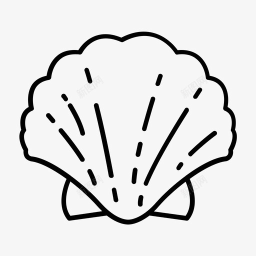 贝壳双壳类海鲜图标svg_新图网 https://ixintu.com 双壳类 海鲜 蜗牛 贝壳 贝类